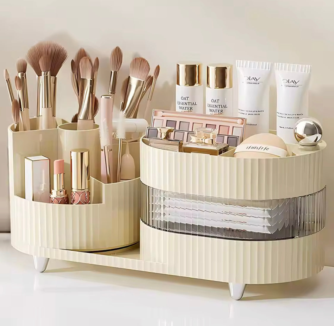 360° Rotating Makeup Brush Holder, Cosmetic Storage Countertop Organizer, Large Capacity Cosmetic Storage Case 360° Rotating Makeup Brush Holder, Cosmetic Storage Countertop Organizer, Large Capacity Cosmetic Storage Case